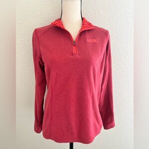 The North Face Pink Fleece Pullover Quarter Zip